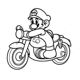 Mario Auf Motorrad Ausmalbilder