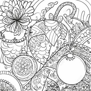 Weihnachts-Zentangle-Muster Ausmalbilder