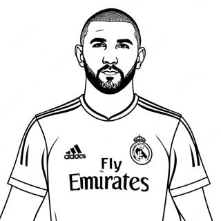 Benzema Fussballstar Ausmalbild 65523-51869