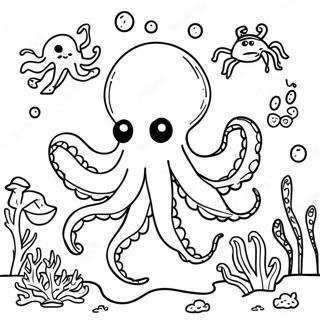 Oktopus Gegen Tintenfisch Ausmalbilder