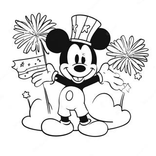 Mickey 4 Juli Feier Ausmalbild 67644-53531