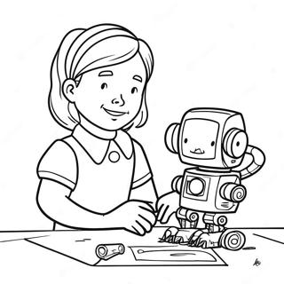 Kreative Rosie Revere Beim Bau Eines Roboters Ausmalbild 71155-56329