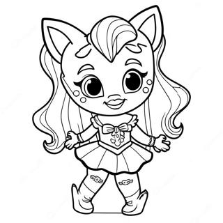 Clawdeen Wolf Im Gruseligen Outfit Ausmalbild 8931-7121